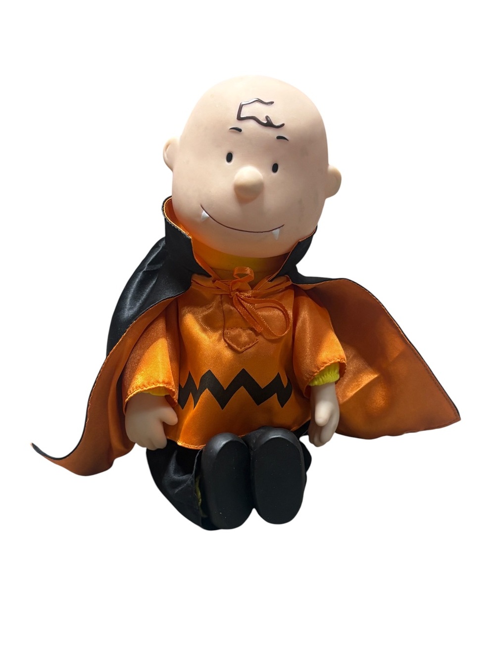 Vintage Peanuts Charlie Brown Vampire Halloween Figure 12” Battery Operated